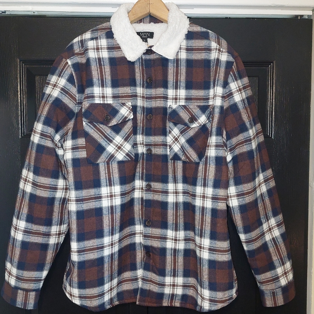 BooHoo Man - QUILTED HEAVY WEIGHT OVERSHIRT - Size L (NWT)